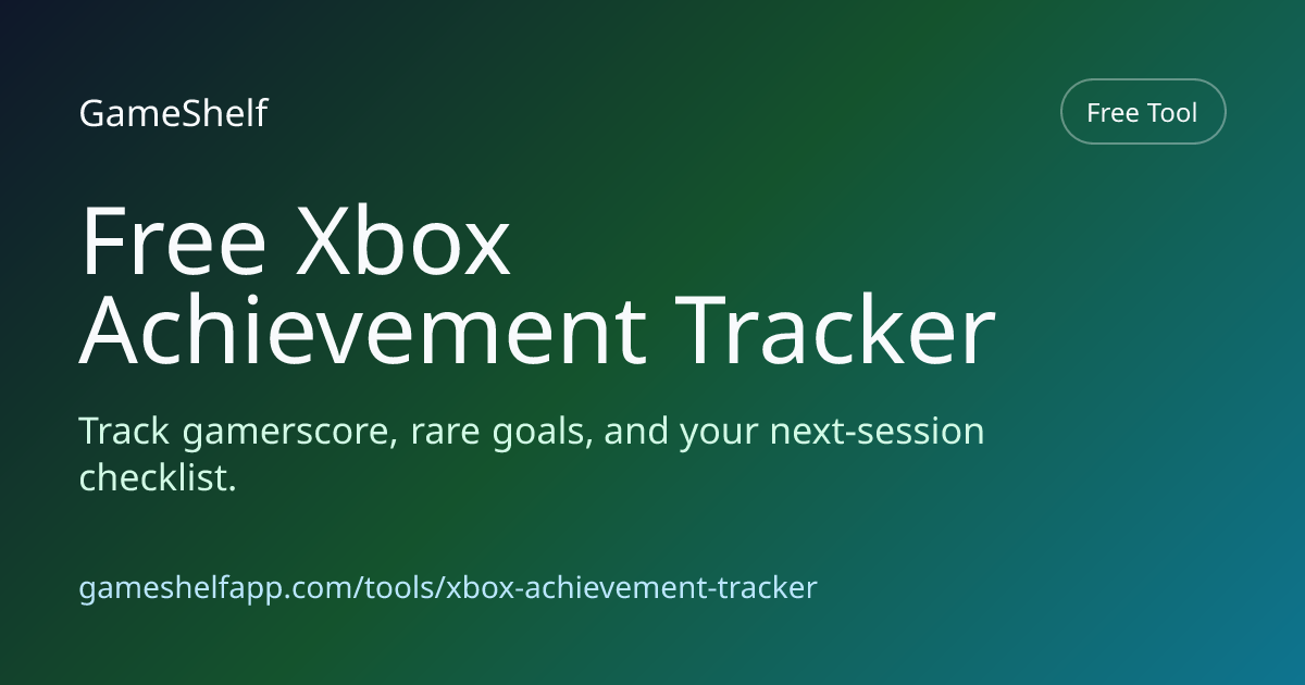 Free Xbox Achievement Tracker Online - Track Xbox Achievements | GameShelf